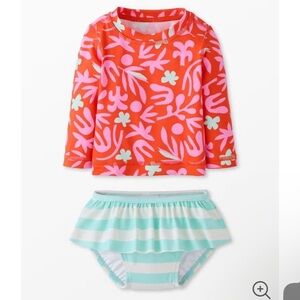 Hanna Andersson Red and Pink Rashguard Set